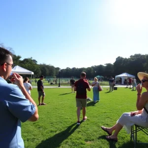 People at a cooling center in Savannah during heat advisory.