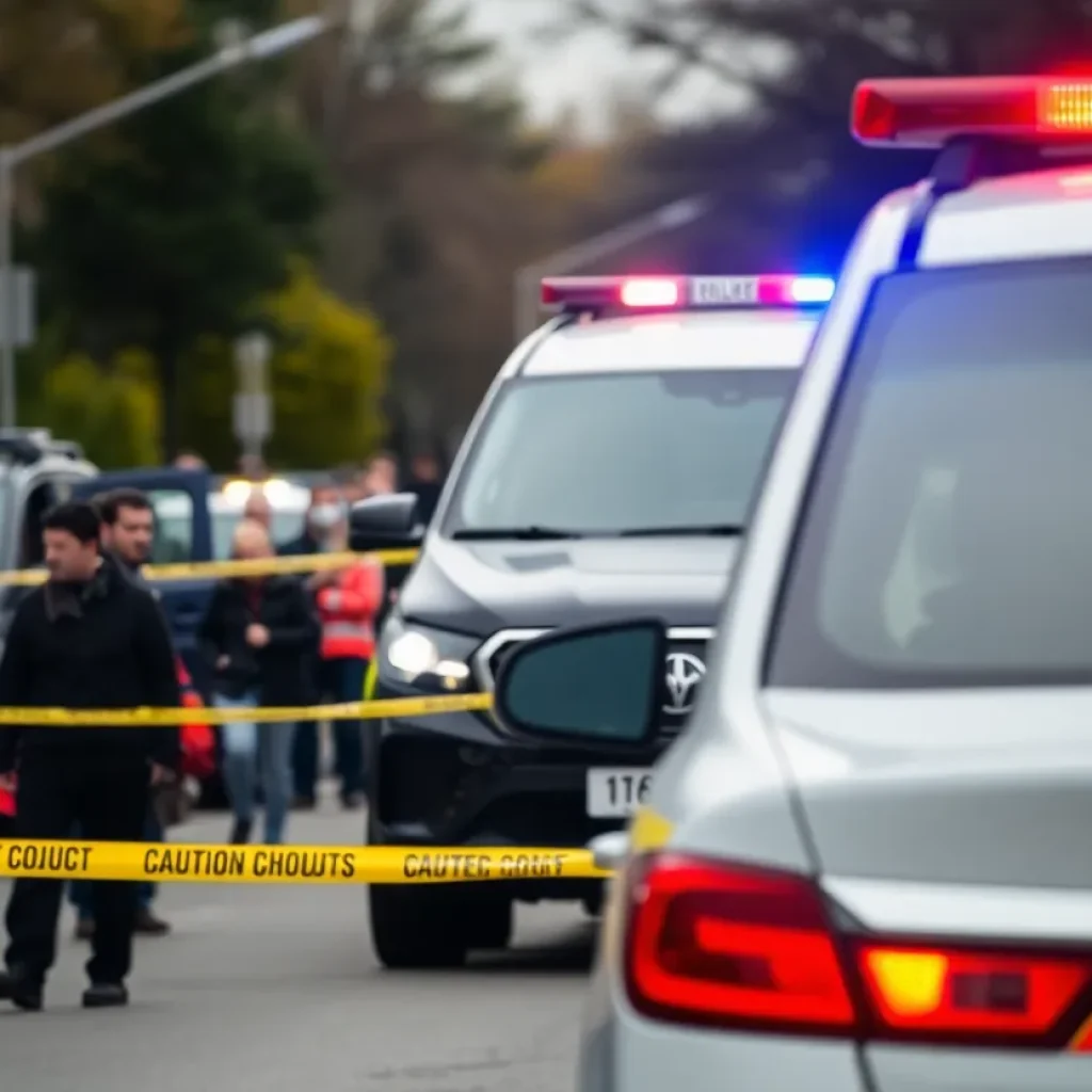 Police investigation scene in Savannah