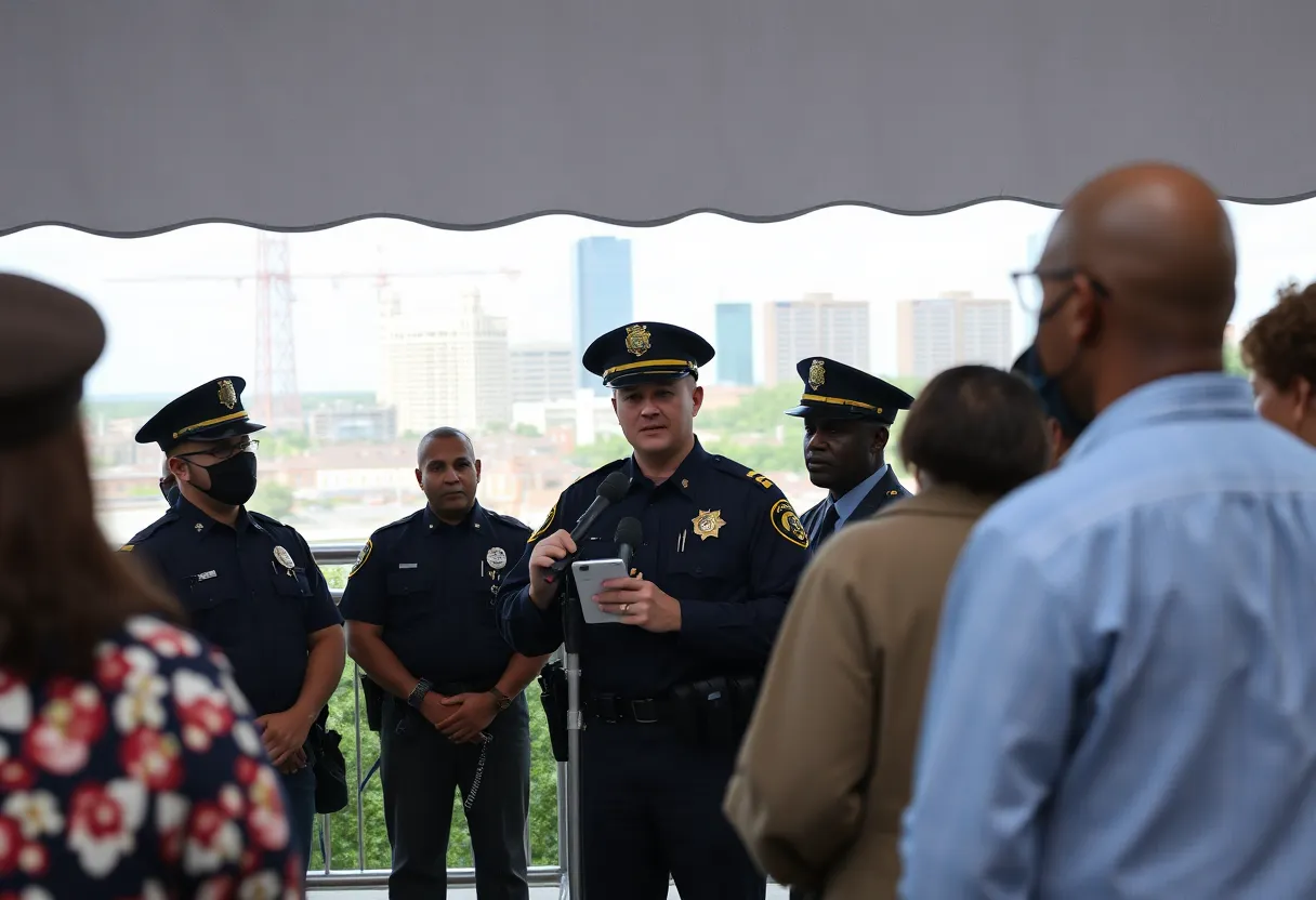 Police Chief Lenny Gunther addressing the media during a press conference