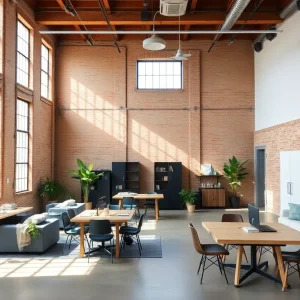 Interior of Switchyards Savannah coworking space