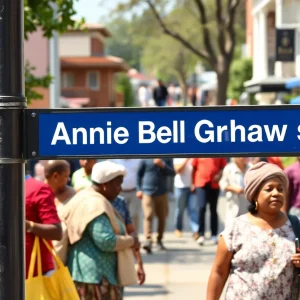 Street sign for Annie Bell Graham Street in Savannah