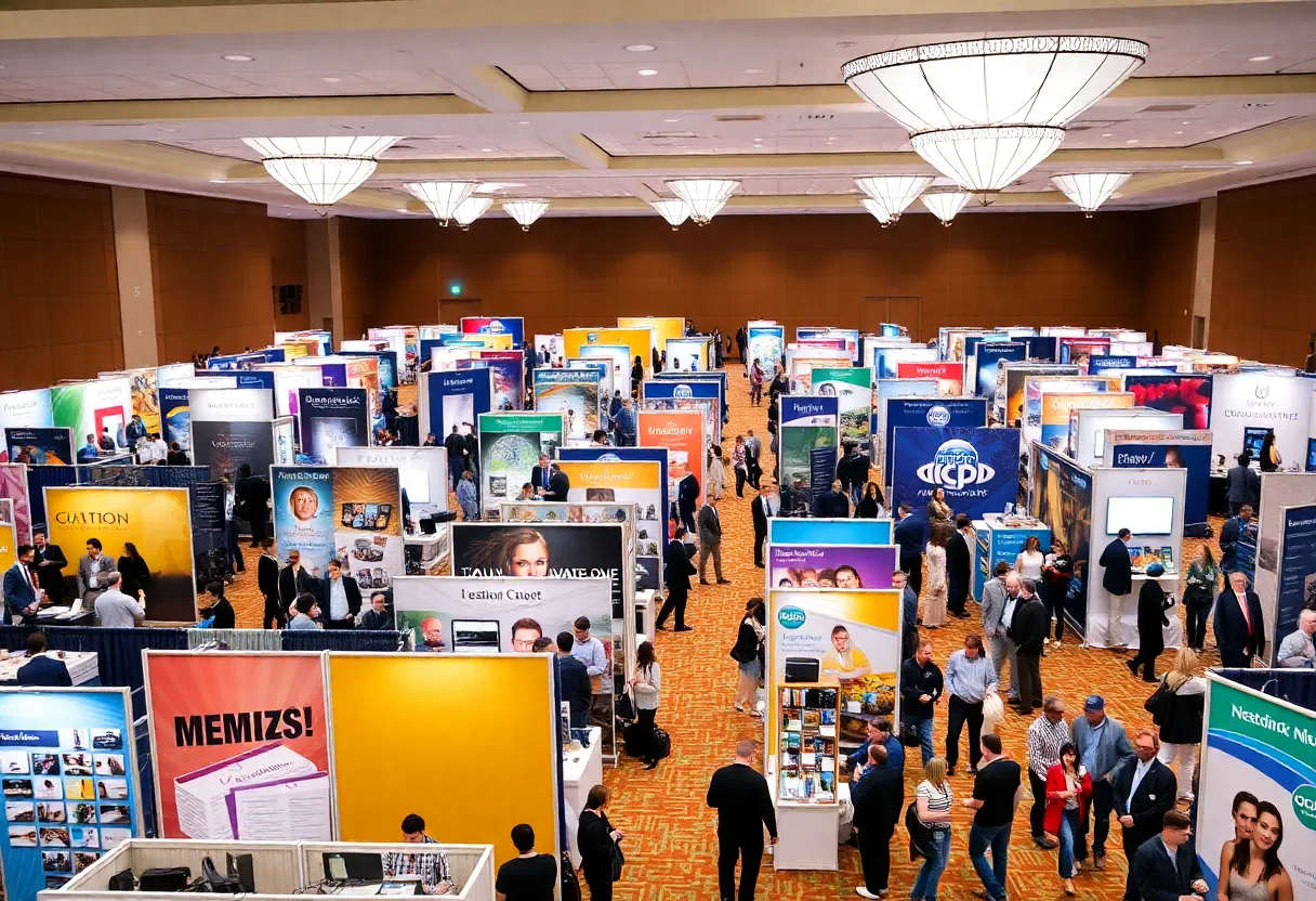 Attendees at the Black Business Expo engaging with vendors