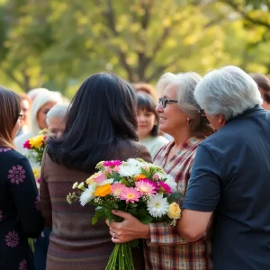 Community members gather for the celebration of life of Elonzia Mae Miller.