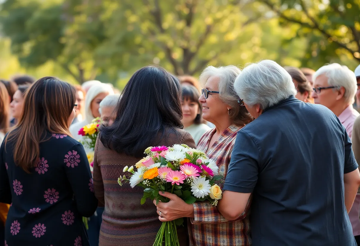 Community members gather for the celebration of life of Elonzia Mae Miller.