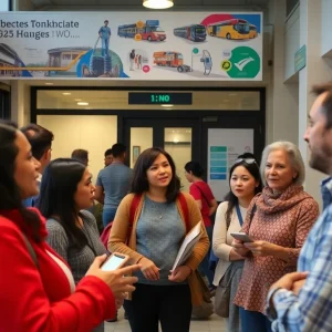 Residents participating in a CAT Chats public transit discussion.