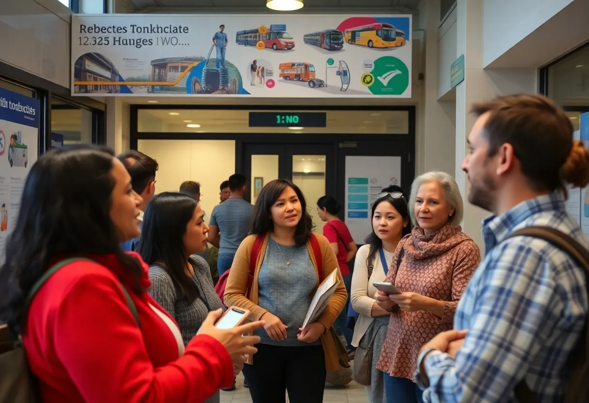 Residents participating in a CAT Chats public transit discussion.