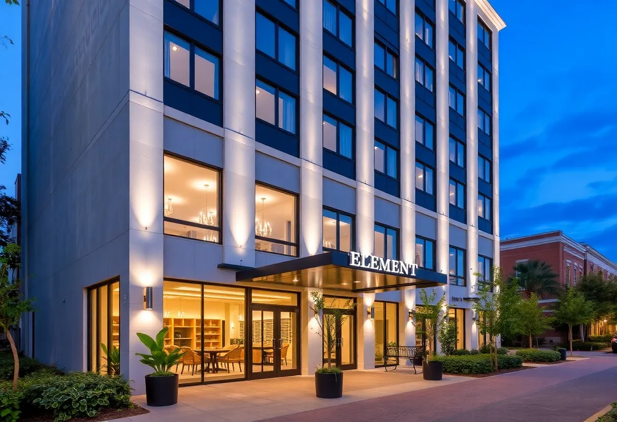 Exterior view of Element by Westin Savannah Midtown Hotel