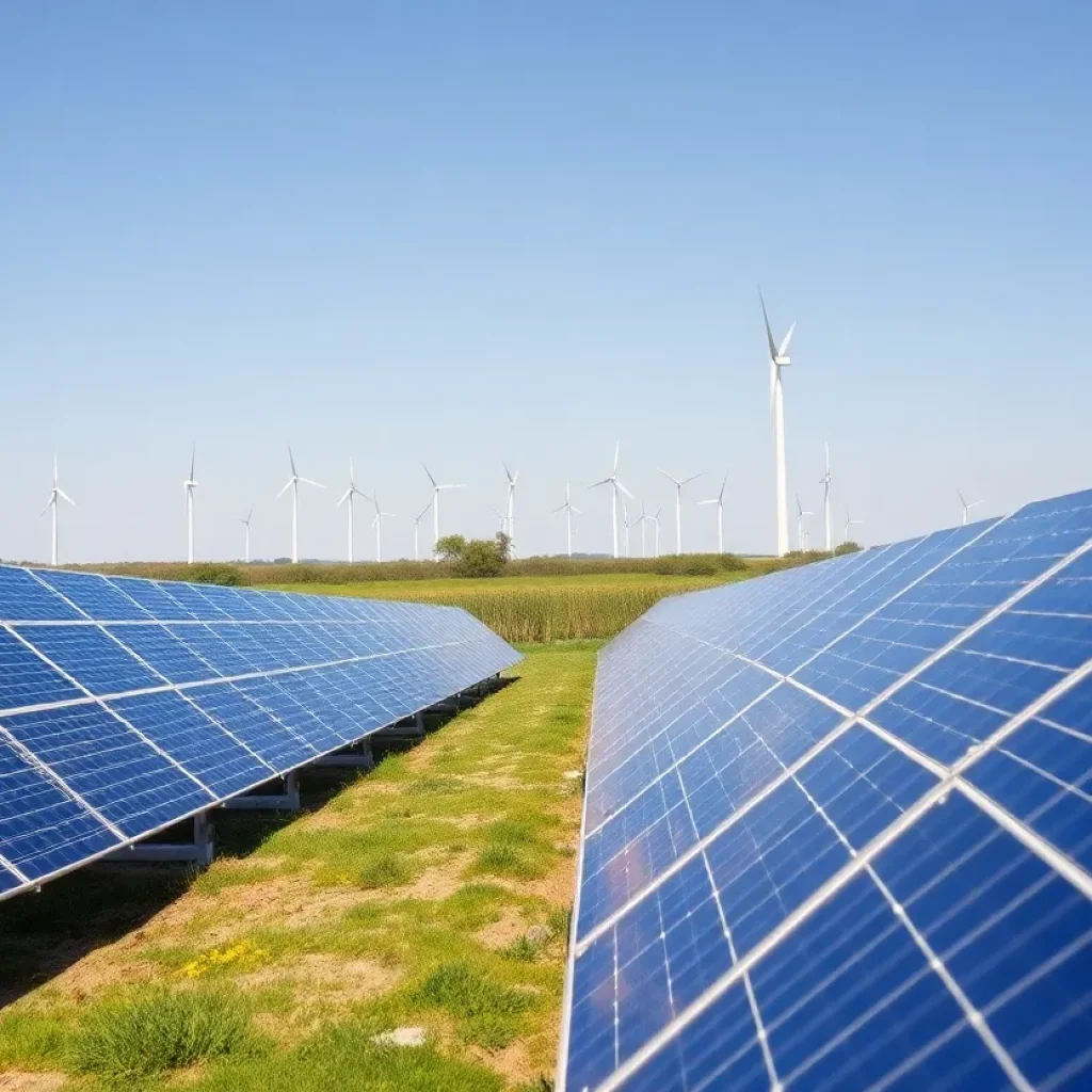 Solar and wind energy production in Georgia