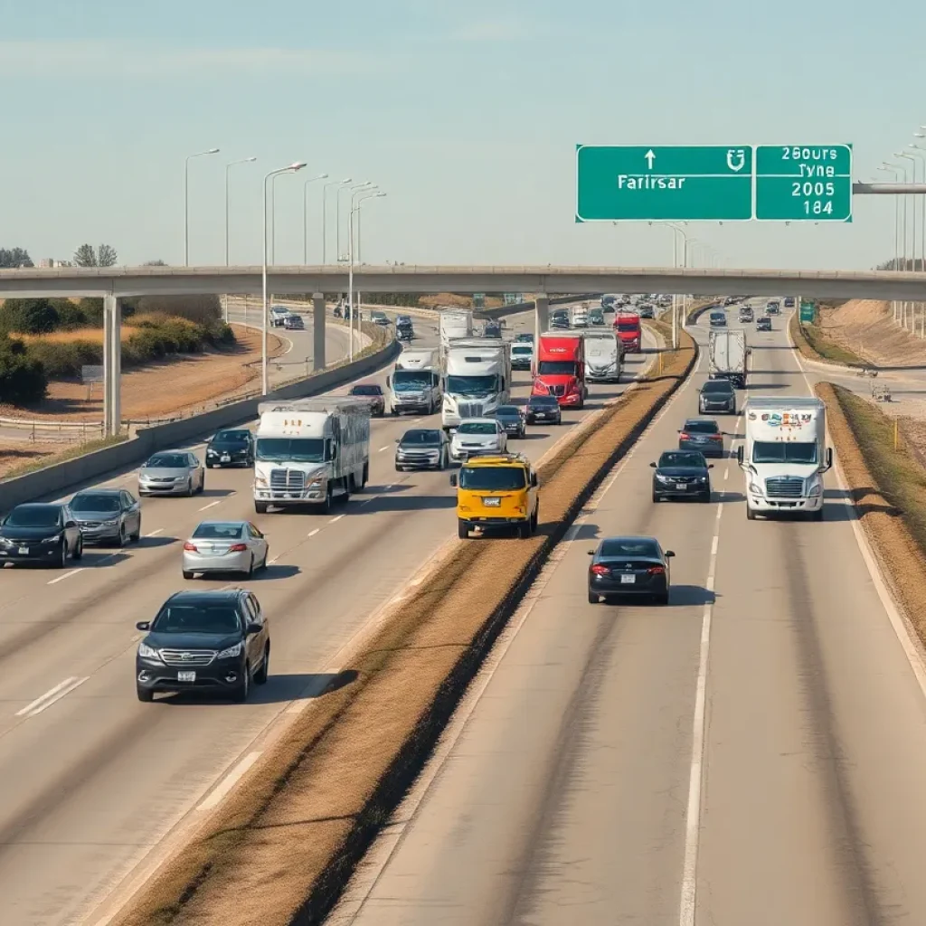 Traffic congestion on I-95 due to a car collision