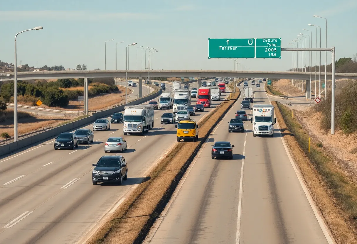 Traffic congestion on I-95 due to a car collision