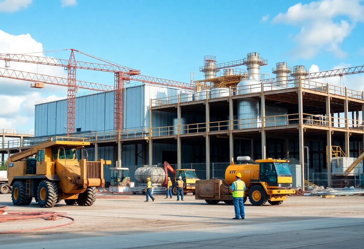 Construction of Jacksonville meat processing plant