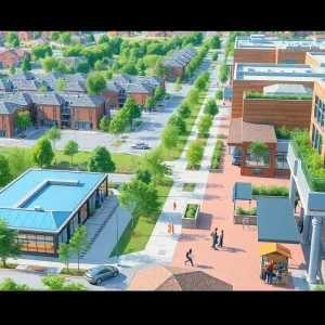Conceptual rendering of the Lakeshore Mall redevelopment project in Gainesville