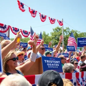 Supporters at Mike Collins campaign rally