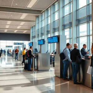 TSA PreCheck enrollment kiosk at Savannah Airport