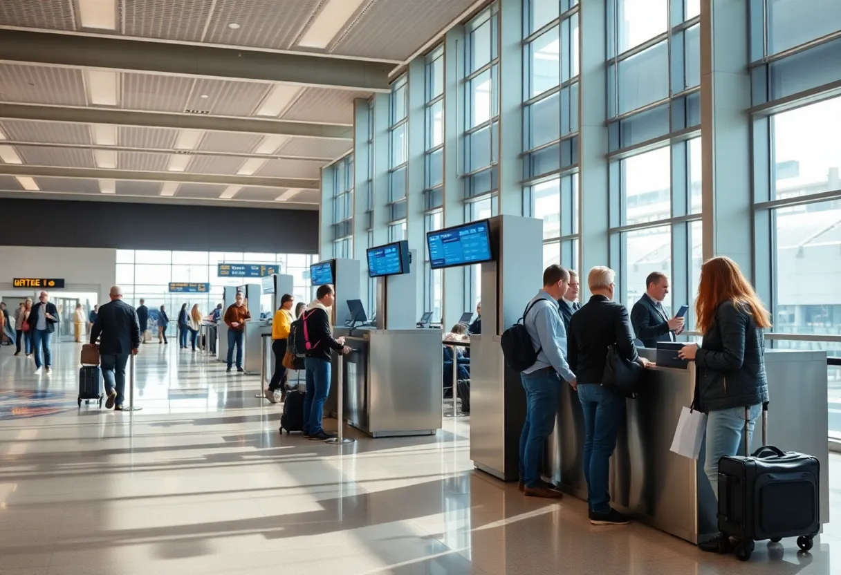 TSA PreCheck enrollment kiosk at Savannah Airport