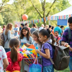 Families enjoying back-to-school community events in Savannah