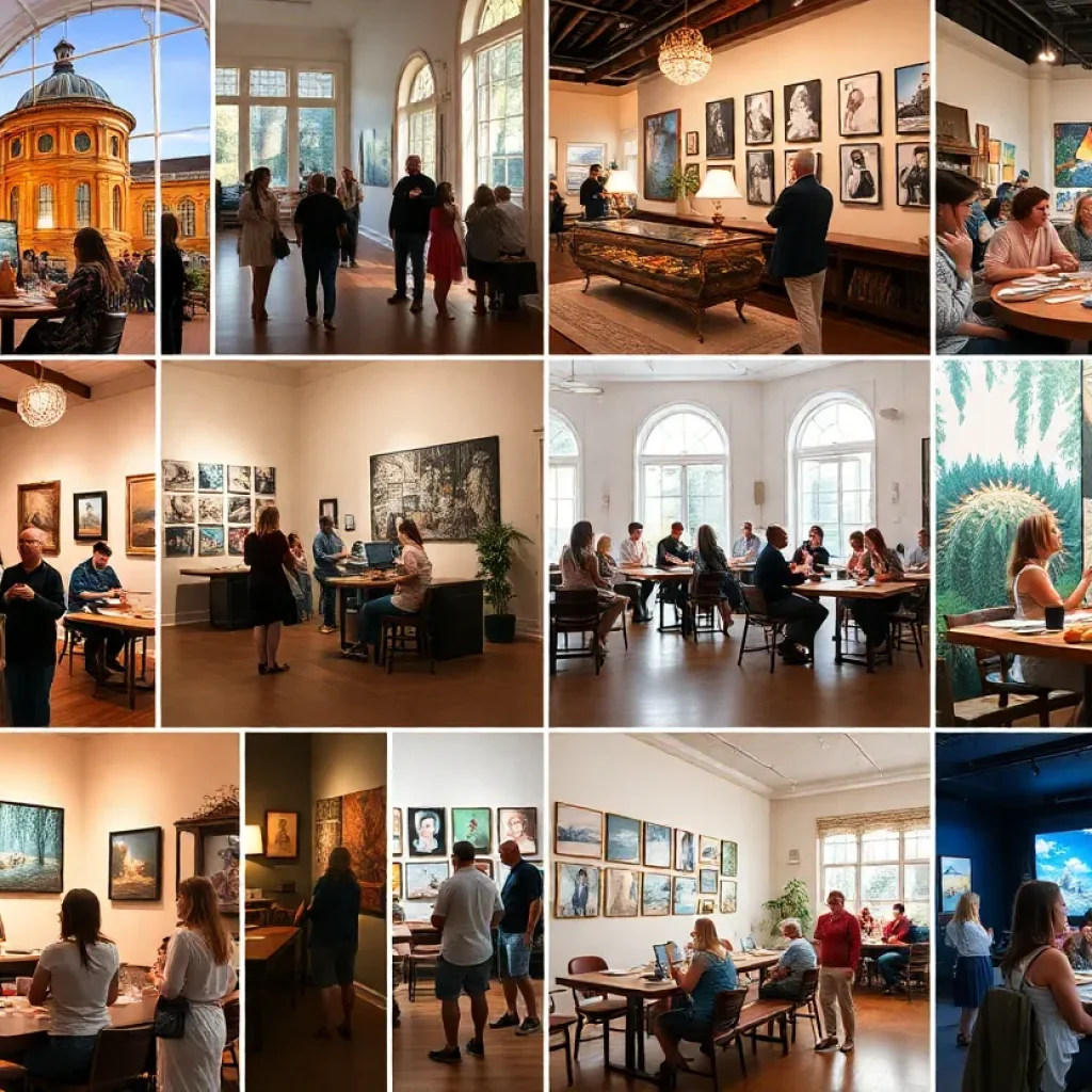 A collage of indoor summer activities in Savannah