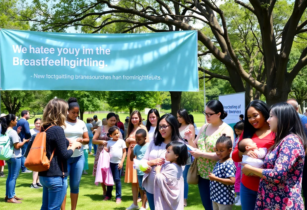 Community event in Savannah for breastfeeding awareness