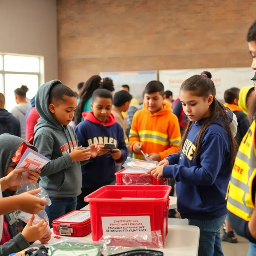 Youth engaging in emergency preparedness activities in Savannah