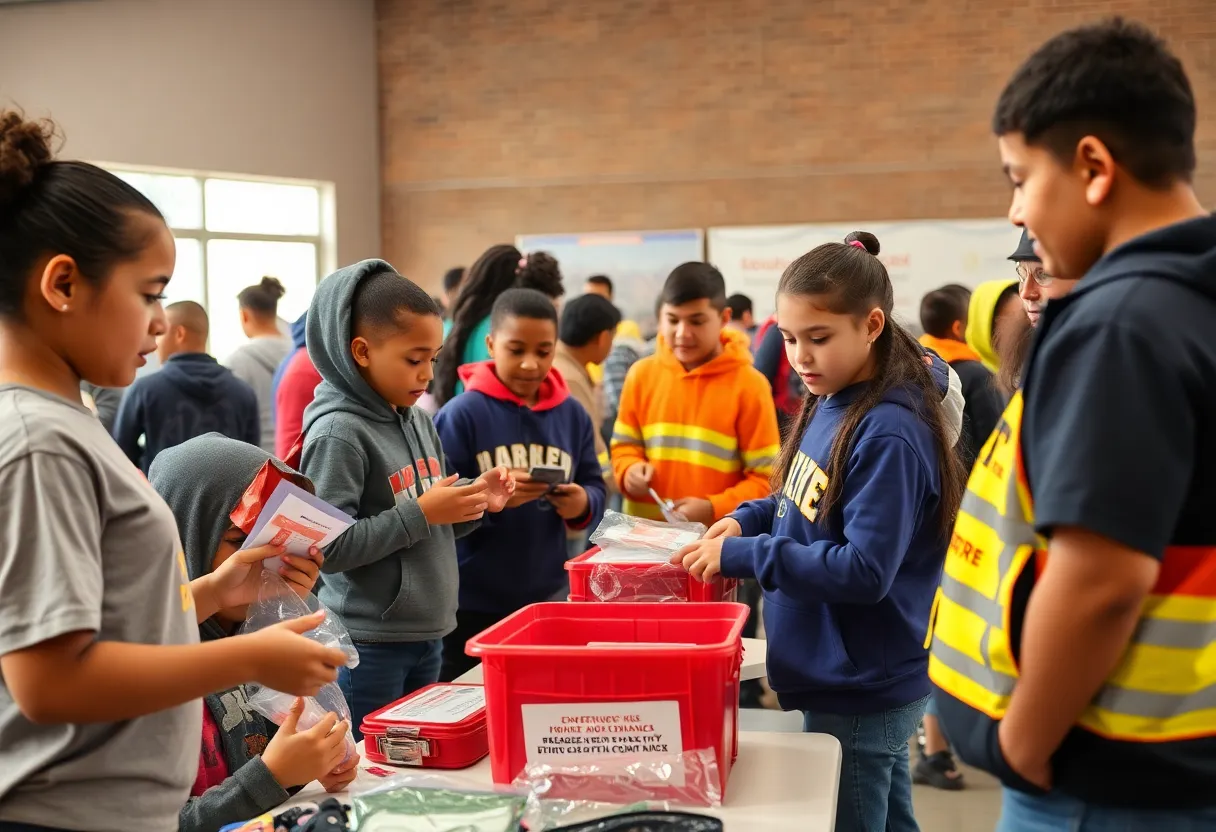 Youth engaging in emergency preparedness activities in Savannah