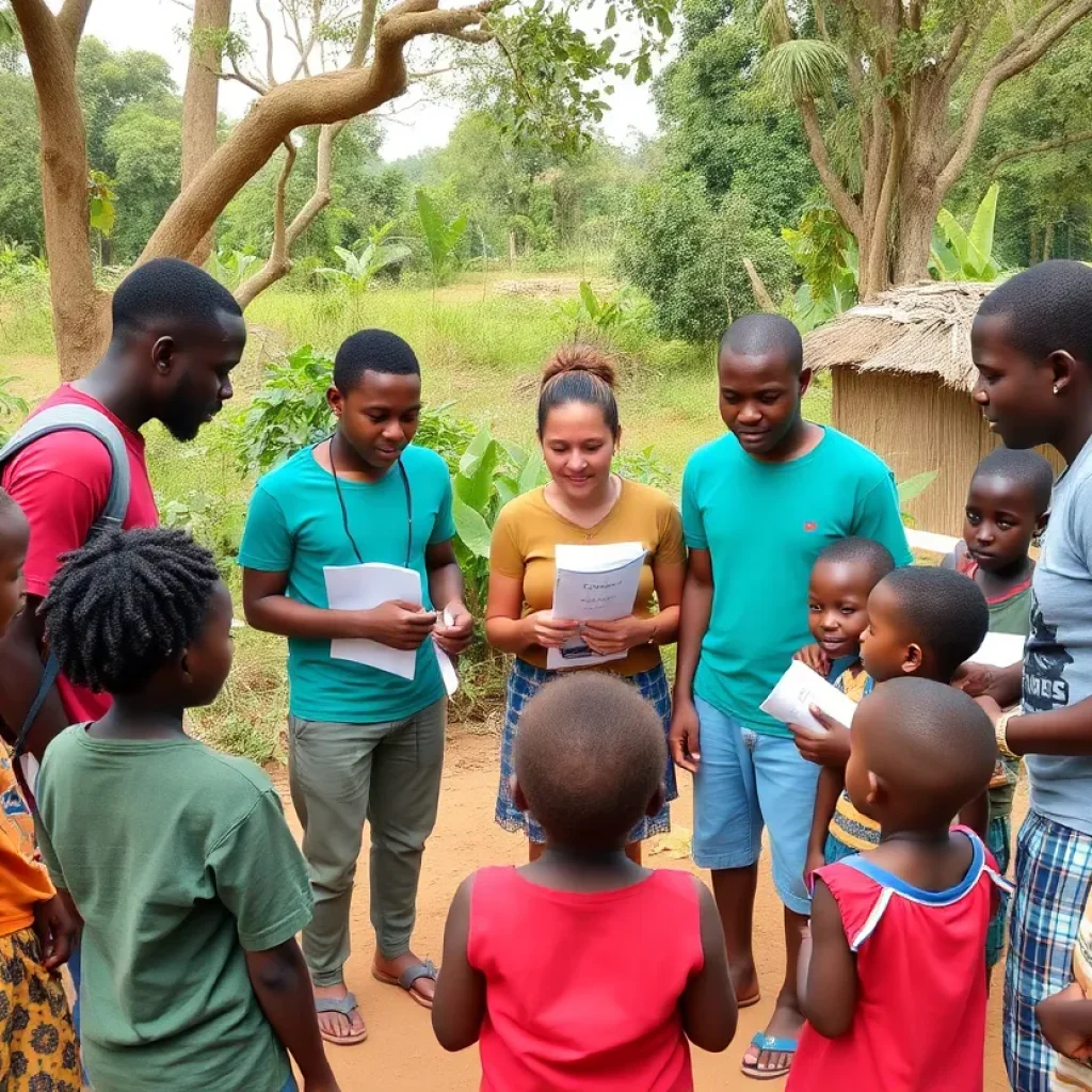 Students from Savannah State University participating in community outreach in Ghana.
