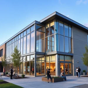 Exterior view of the Union Mission Resource Center supporting the homeless.