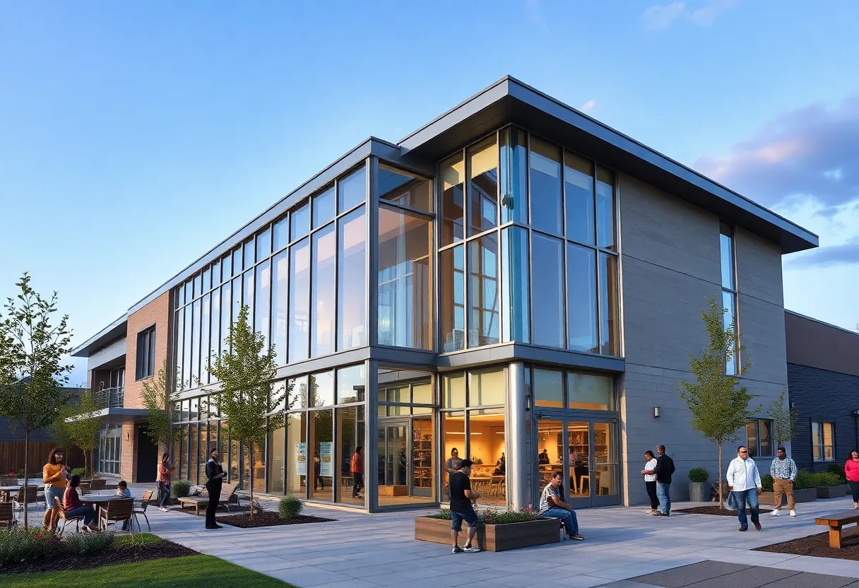 Exterior view of the Union Mission Resource Center supporting the homeless.