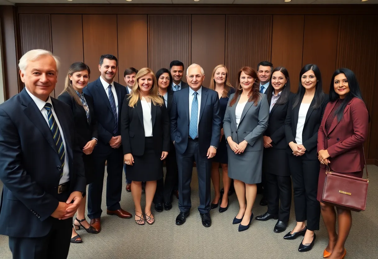 A gathering of legal professionals at the ABOTA Southeastern Georgia chapter event.