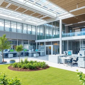 Exterior view of Boehringer Ingelheim's expanded research facility in Athens, Georgia.