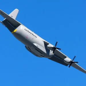 Lockheed Martin C-130J Super Hercules aircraft in flight