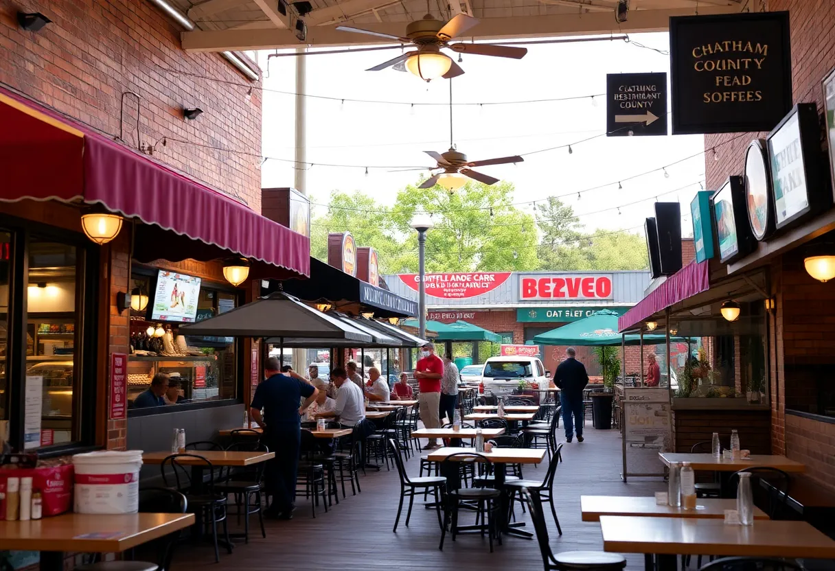 Diverse restaurants in Chatham County highlighting food safety practices.
