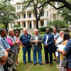 Residents discussing public safety concerns in a community meeting in Savannah