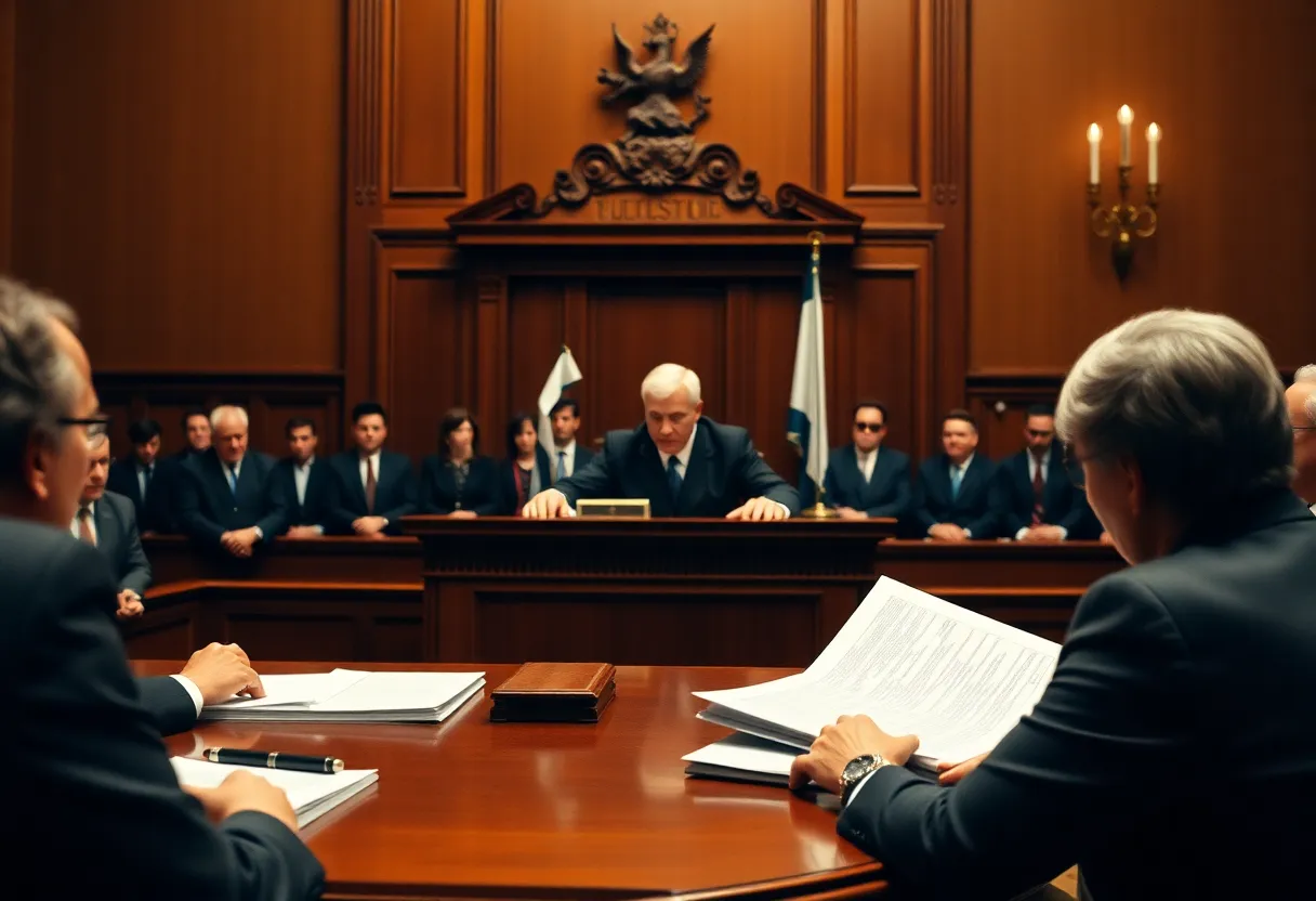 Judge ruling in court amidst election board controversy