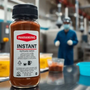 Clover Valley Instant Coffee with recall warning label