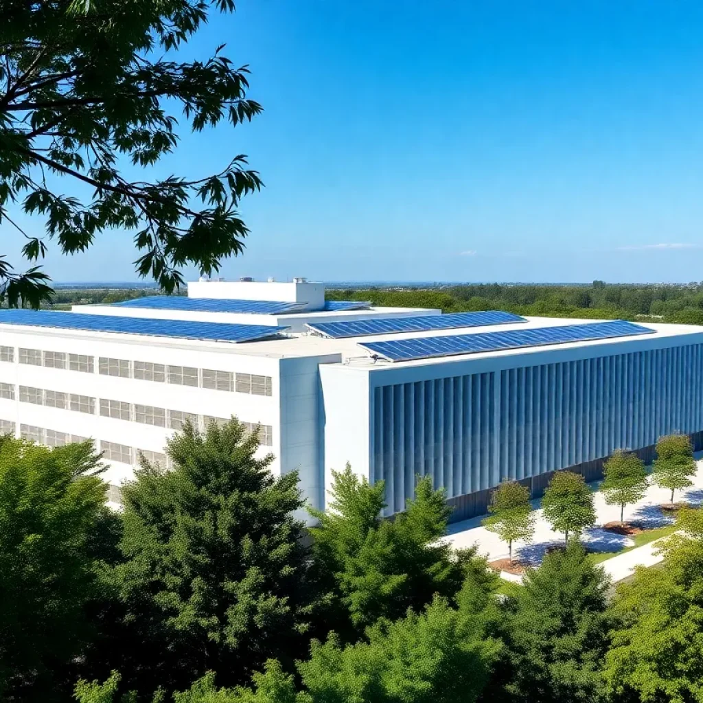 Rendering of the new Facebook data center in Newton County, Georgia