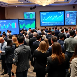 Attendees networking at the Georgia Bankers Association financial conference
