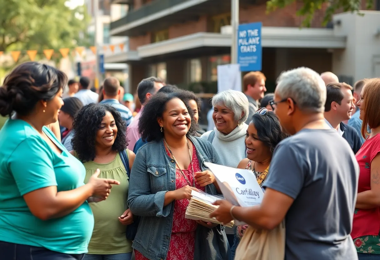 A community gathering in Savannah promoting kindness and goodwill.
