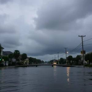 Heavy rain and flooding in Savannah, Georgia