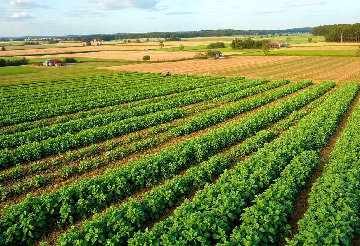 Farmers working in a Georgia field.