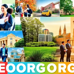 Illustration of Georgia's education impact on economy and jobs