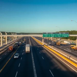 Construction of new toll lanes in Georgia