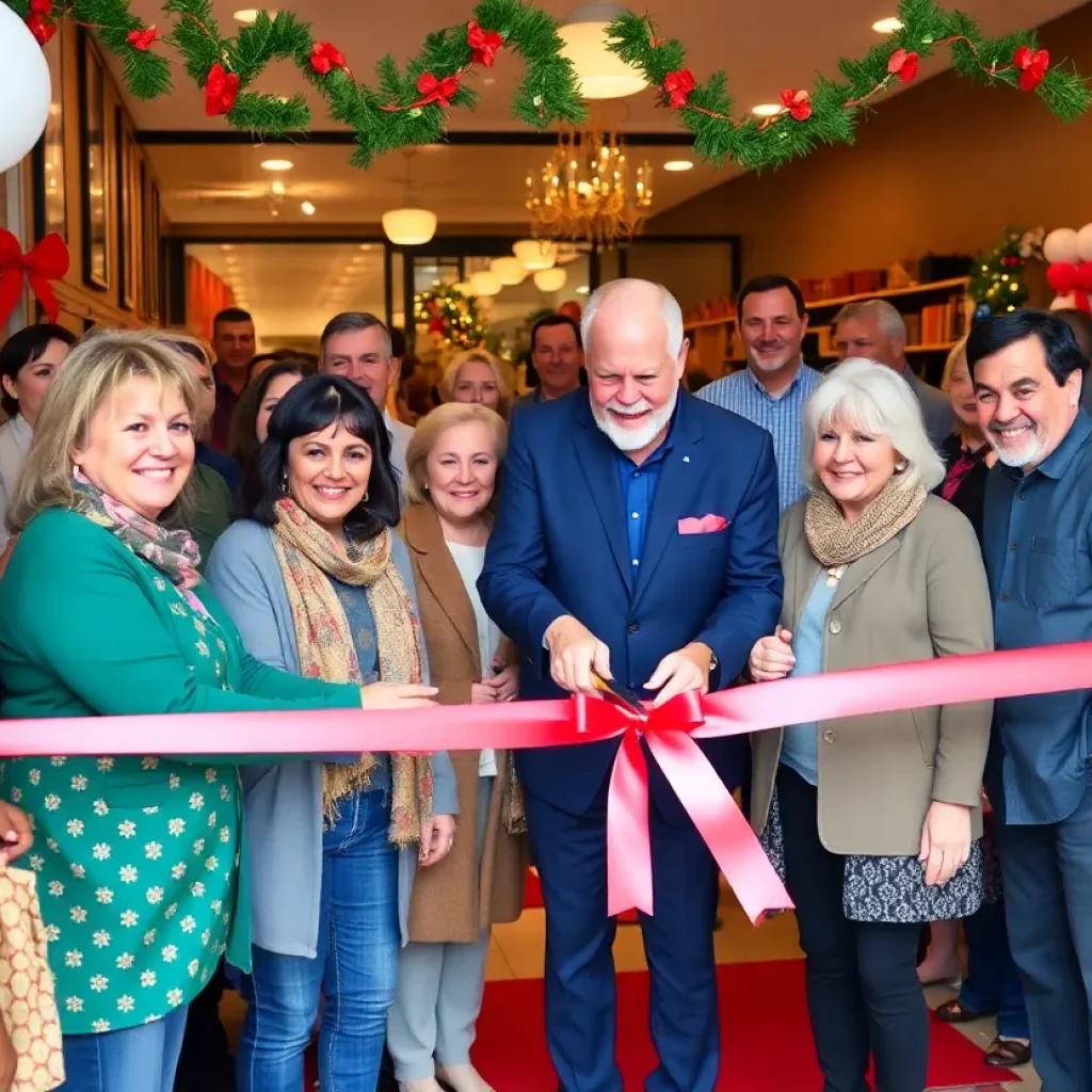 People gathered at the ribbon-cutting ceremony for Goodwill Southeast Georgia's new retail space, The Vault.