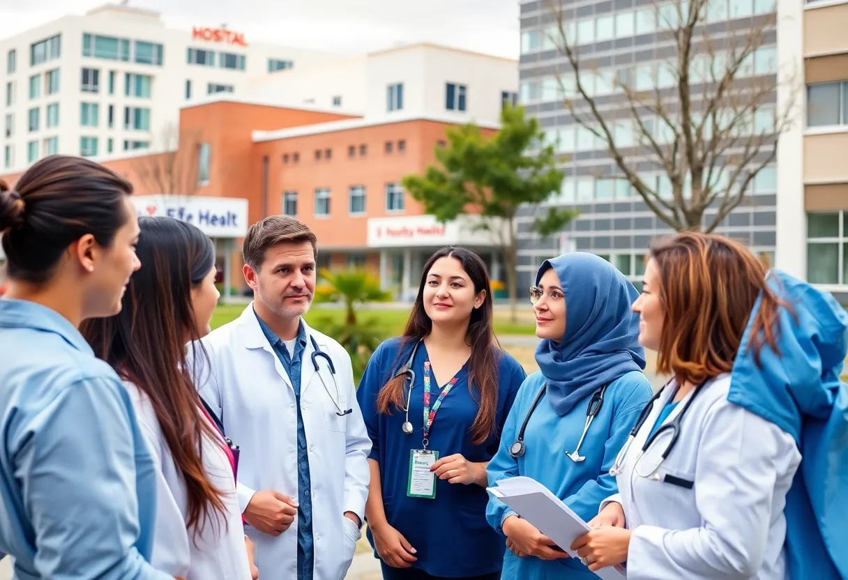 Healthcare professionals discussing strategies for improving patient care