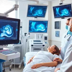 Patient receiving histotripsy cancer treatment at Northeast Georgia Health System
