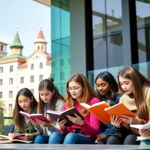 Group of Indian students studying at a university in Tbilisi