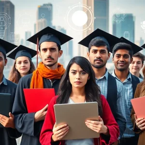 Recent graduates looking concerned about job market challenges