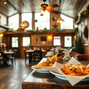 Interior view of The Lady & Sons restaurant showcasing Southern cuisine