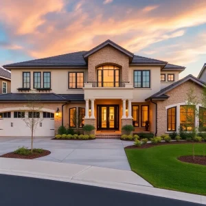 Exterior view of the luxury model home at Jason's Walk