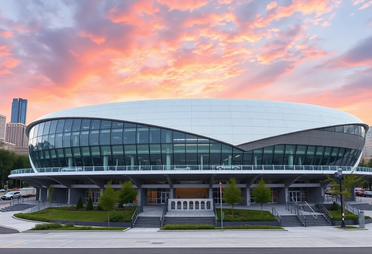 Concept design of the Macon arena with modern architecture