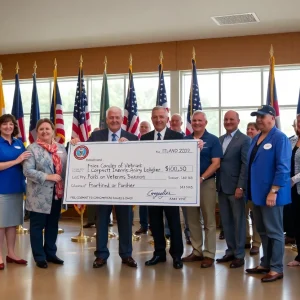 Share Your Event or Story Ceremony for Parker’s Kitchen donation to the Wounded Warrior Project